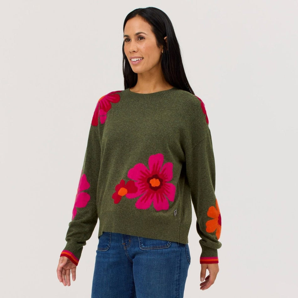 Poppy Sweater Strickpullover Damen - hunter
