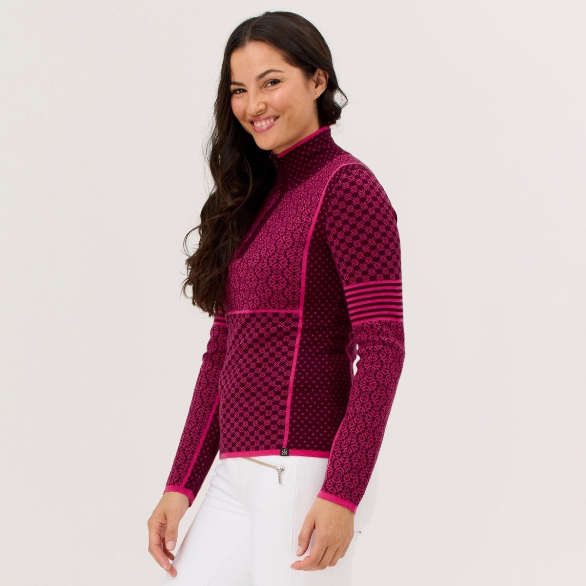 Krimson Klover - Pow Zip Neck Merinopullover Damen - bing - KK-F25700-512-XS - Sportbrands24