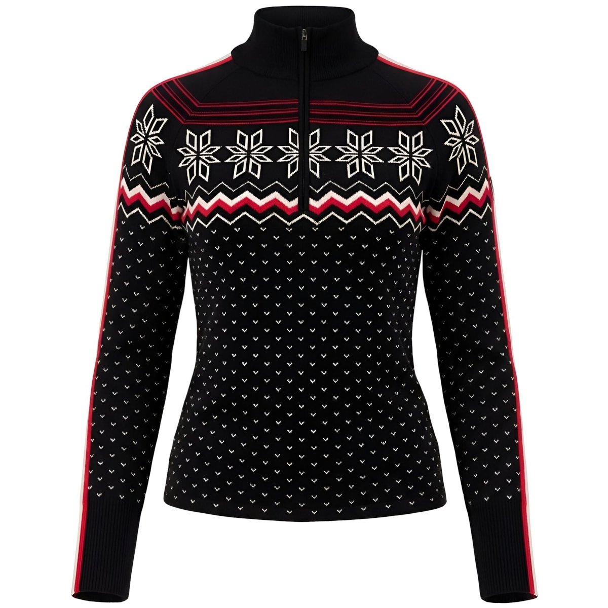 Krimson Klover - Snowhut Zip Neck Strickpullover Damen - black - KK-F25707-001-XS - Sportbrands24