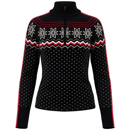 Krimson Klover - Snowhut Zip Neck Strickpullover Damen - black - KK-F25707-001-XS - Sportbrands24