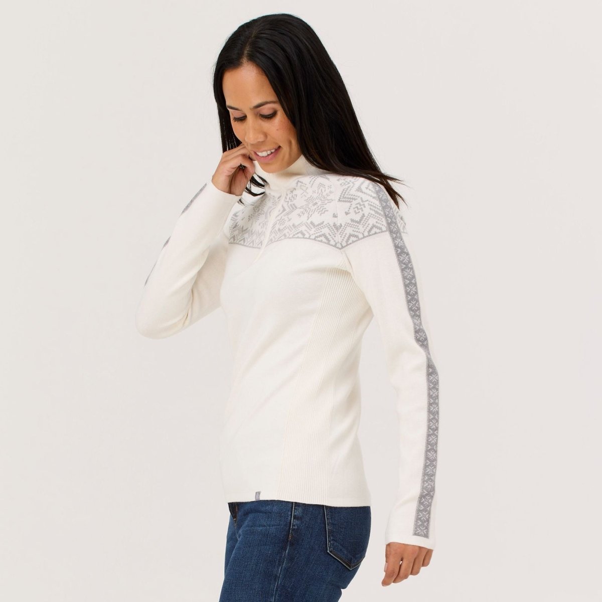 Krimson Klover - Summit 2.0 Zip Neck Strickpullover Damen - snow - KK-F25708-101-XS - Sportbrands24