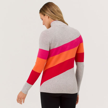 Krimson Klover - Riva Zip Neck Strickpullover Damen - silver - KK-F25714-045-XS - Sportbrands24