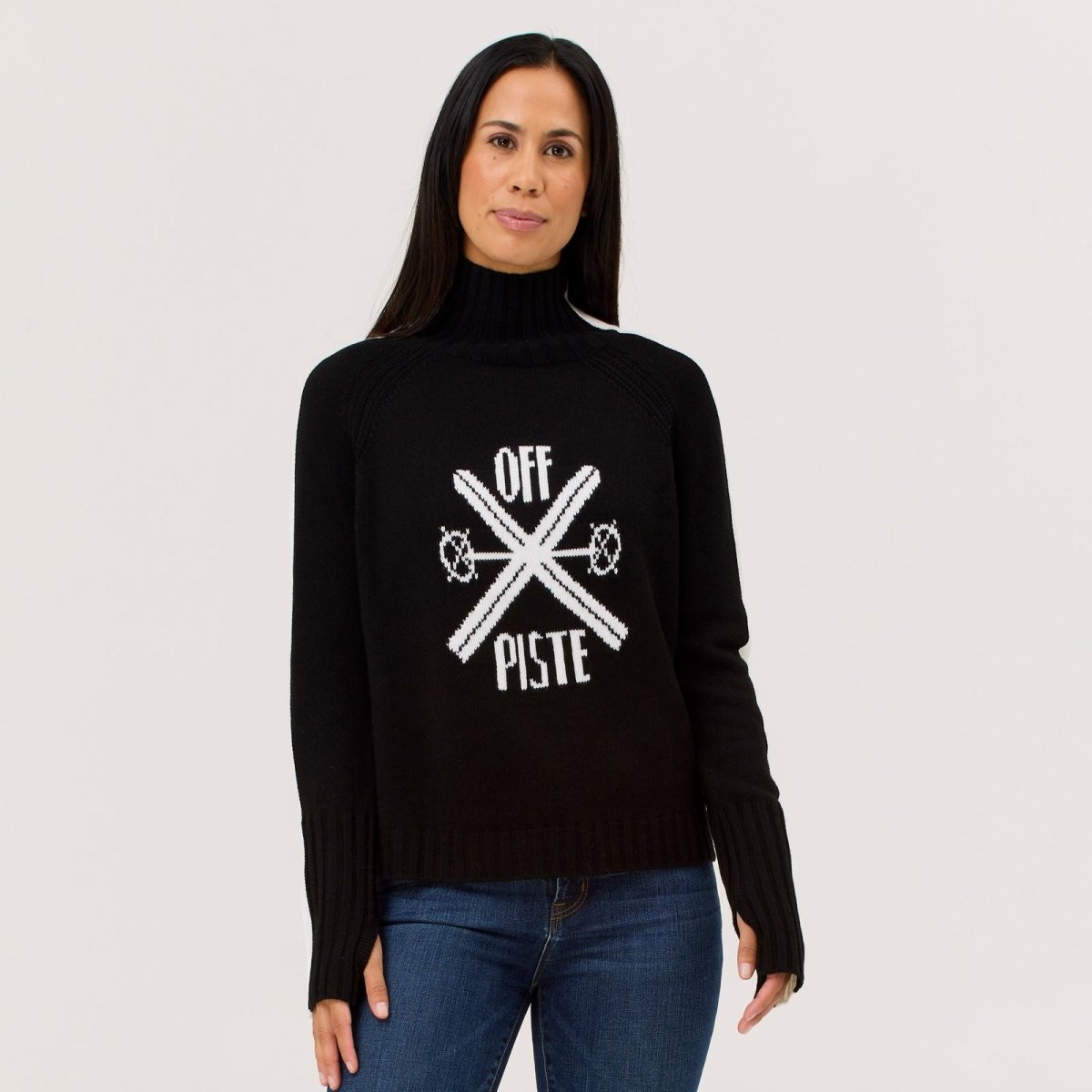 Krimson Klover - Off - Piste Turtleneck Strickpullover Damen - black - KK-F25723-001-XS - Sportbrands24