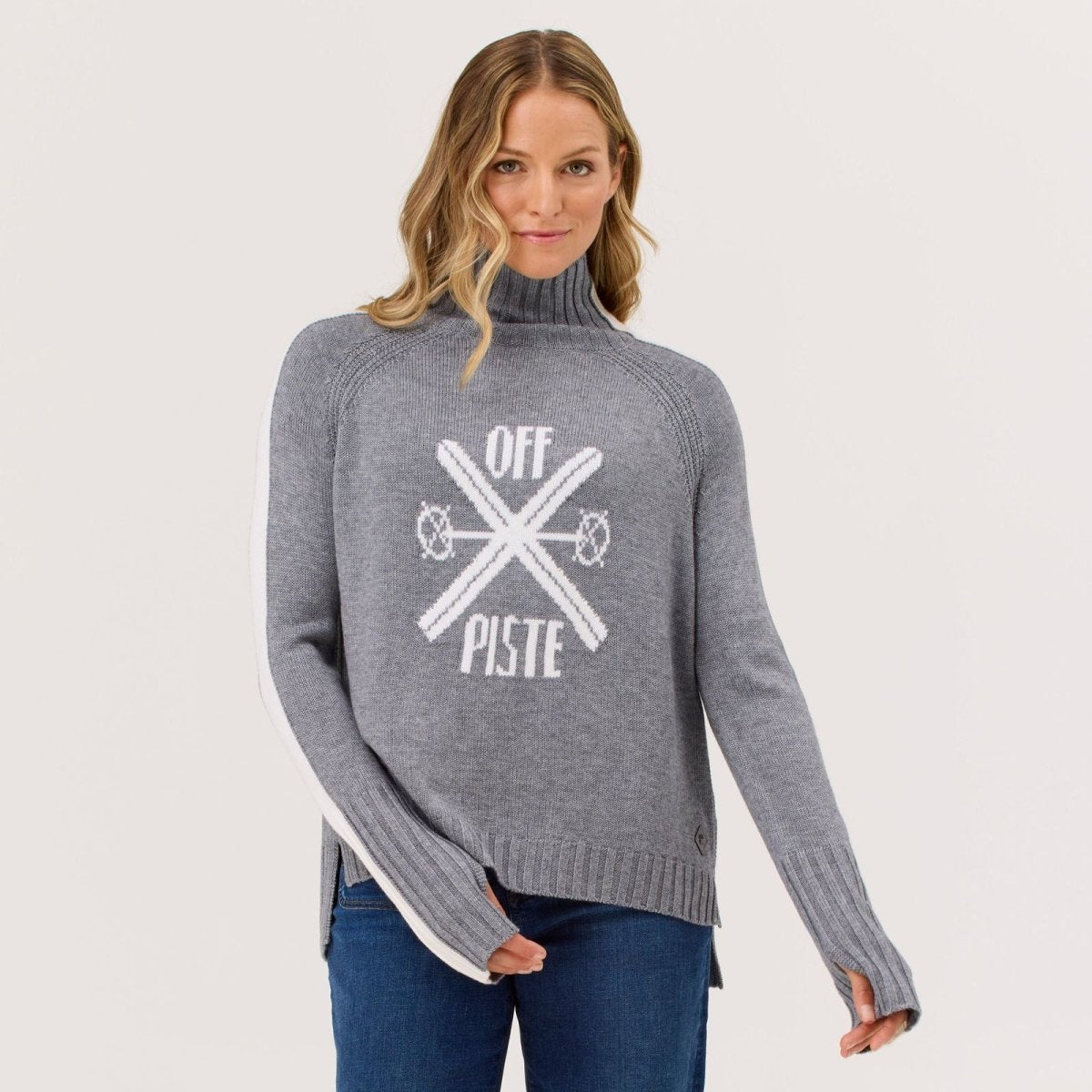 Krimson Klover - Off - Piste Turtleneck Strickpullover Damen - heather grey - KK-F25723-038-XS - Sportbrands24