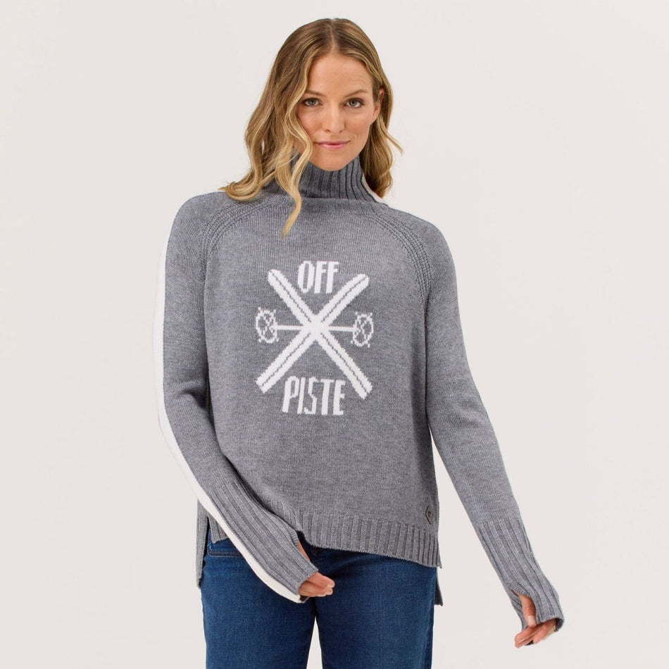 Krimson Klover - Off - Piste Turtleneck Strickpullover Damen - heather grey - KK-F25723-038-XS - Sportbrands24
