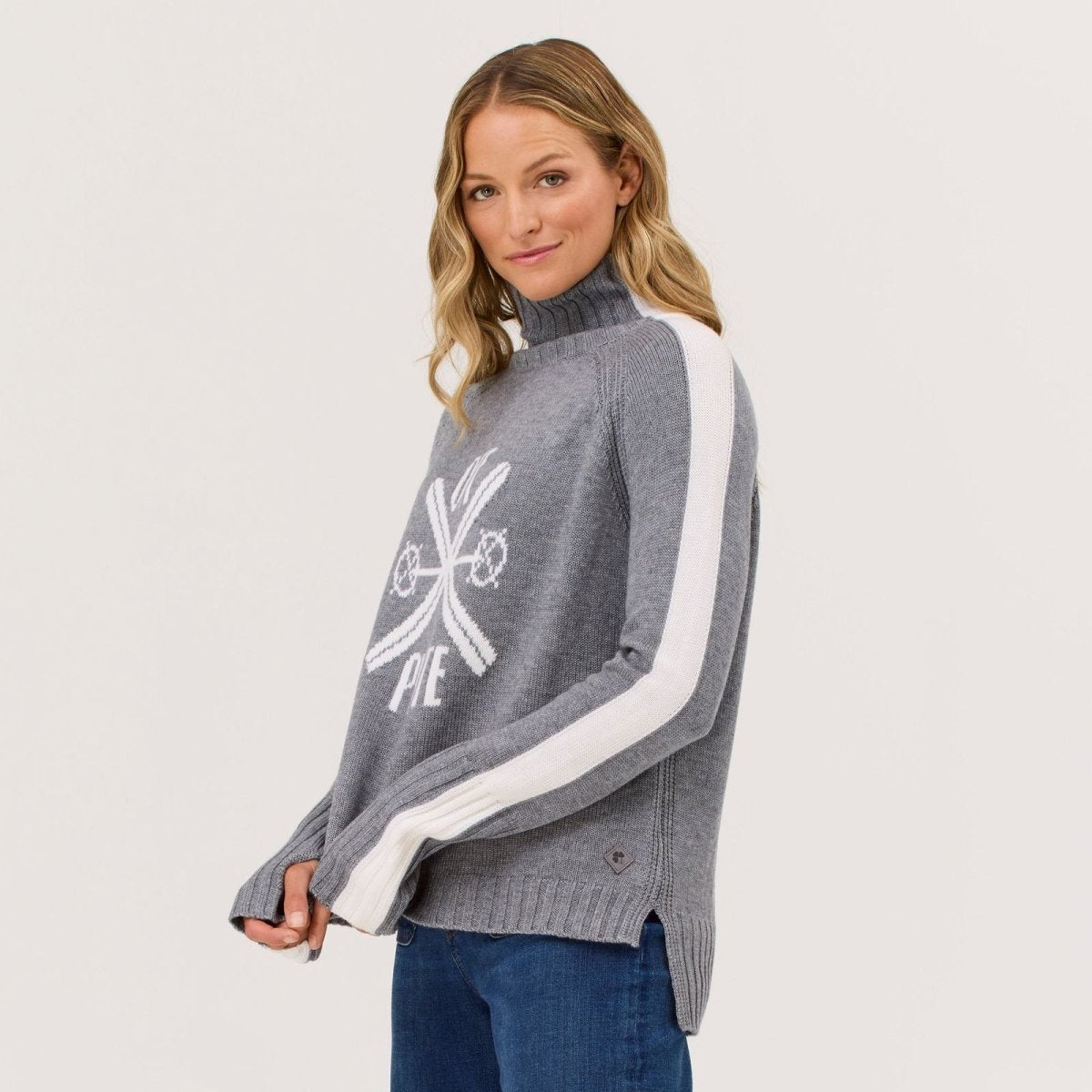Krimson Klover - Off - Piste Turtleneck Strickpullover Damen - heather grey - KK-F25723-038-XS - Sportbrands24