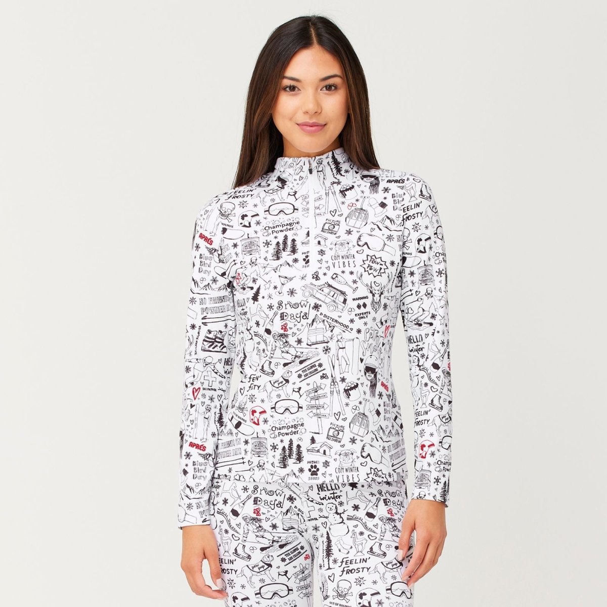 Krimson Klover - Graffiti Top Baselayer Damen - snow - KK-F25818-950-XS - Sportbrands24