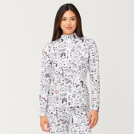 Krimson Klover - Graffiti Top Baselayer Damen - snow - KK-F25818-950-XS - Sportbrands24