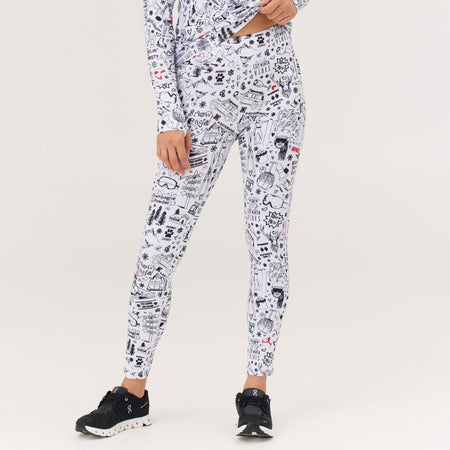 Krimson Klover - Graffiti Legging Baselayer - Legging Damen - snow - KK-F25819-950-XS - Sportbrands24