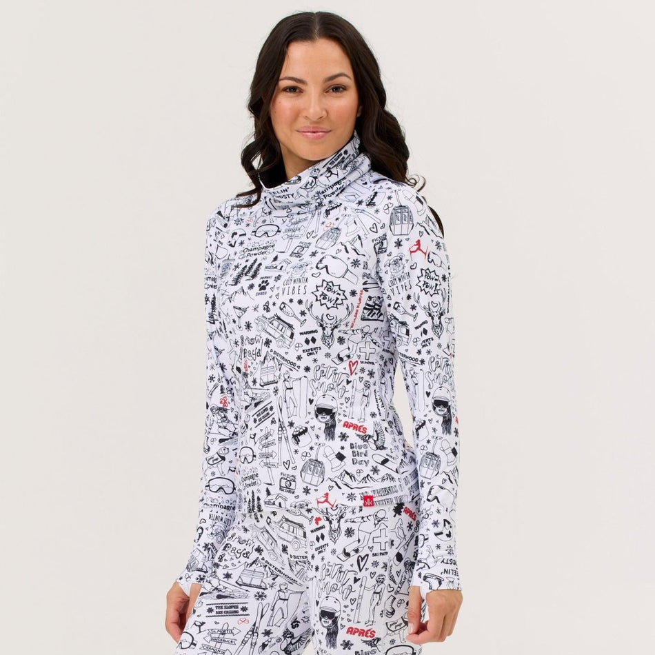 Graffiti Turtleneck Baselayer Damen - snow
