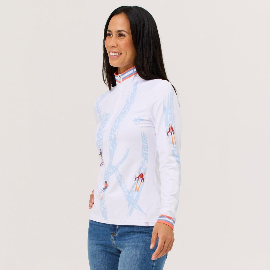 Ariel Ski Top Baselayer Damen - snow