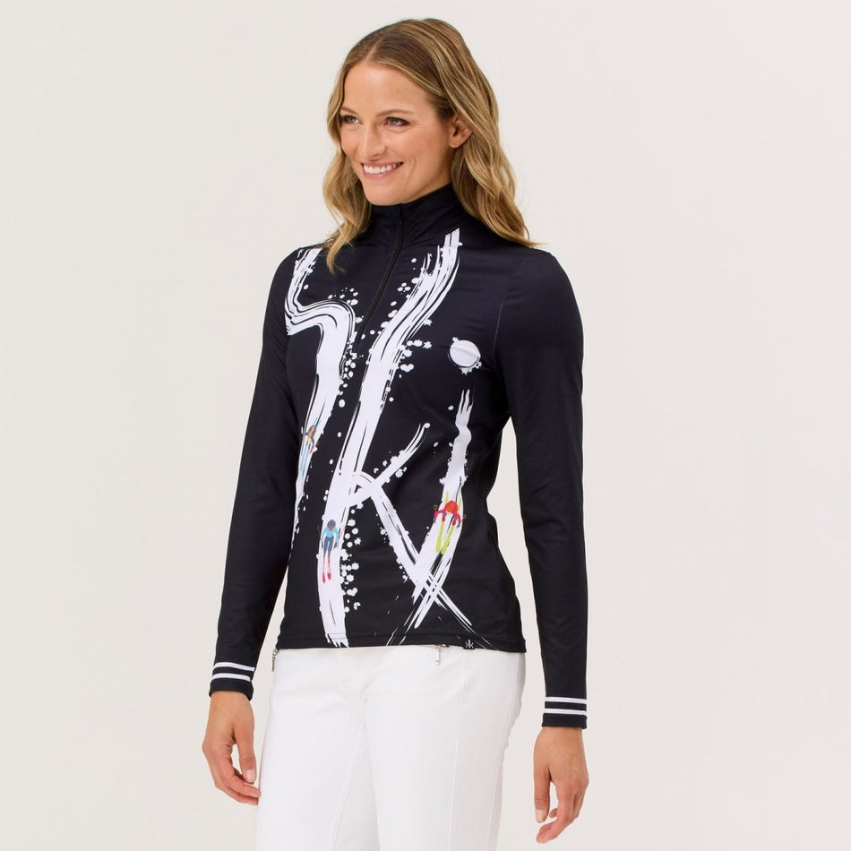 Ariel Ski Top Baselayer Damen - black