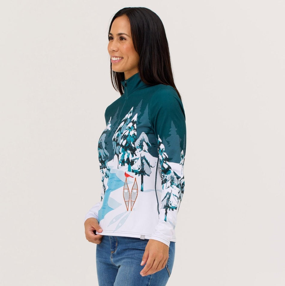 Whiteout Top Baselayer Damen - dark moss