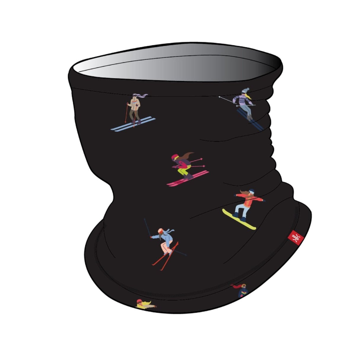 Krimson Klover - Illustrated Gaiter Schlauchschal Damen - multi skiers black - KK-F25902-916-OS - Sportbrands24
