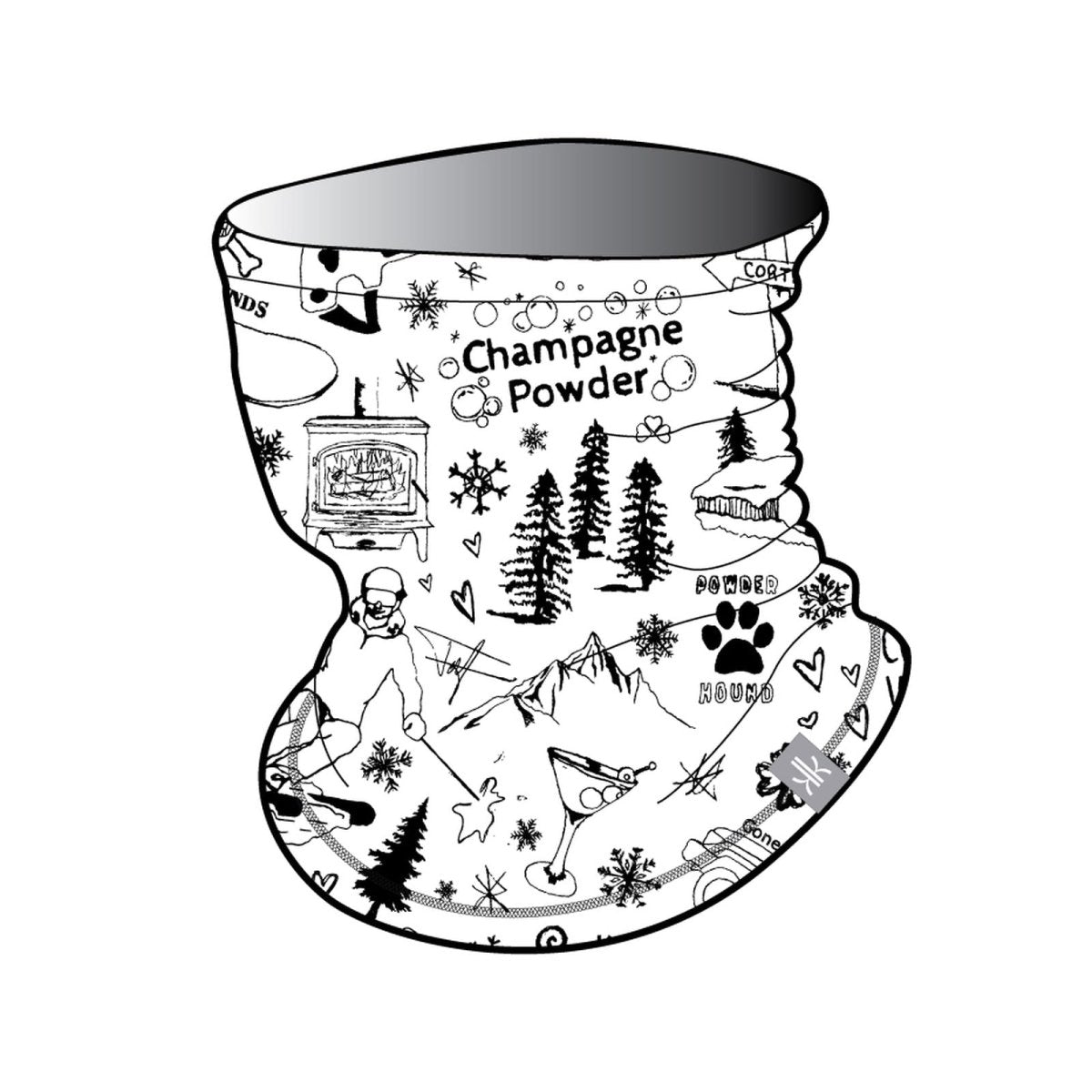 Krimson Klover - Illustrated Gaiter Schlauchschal Damen - graffiti snow - KK-F25902-950-OS - Sportbrands24