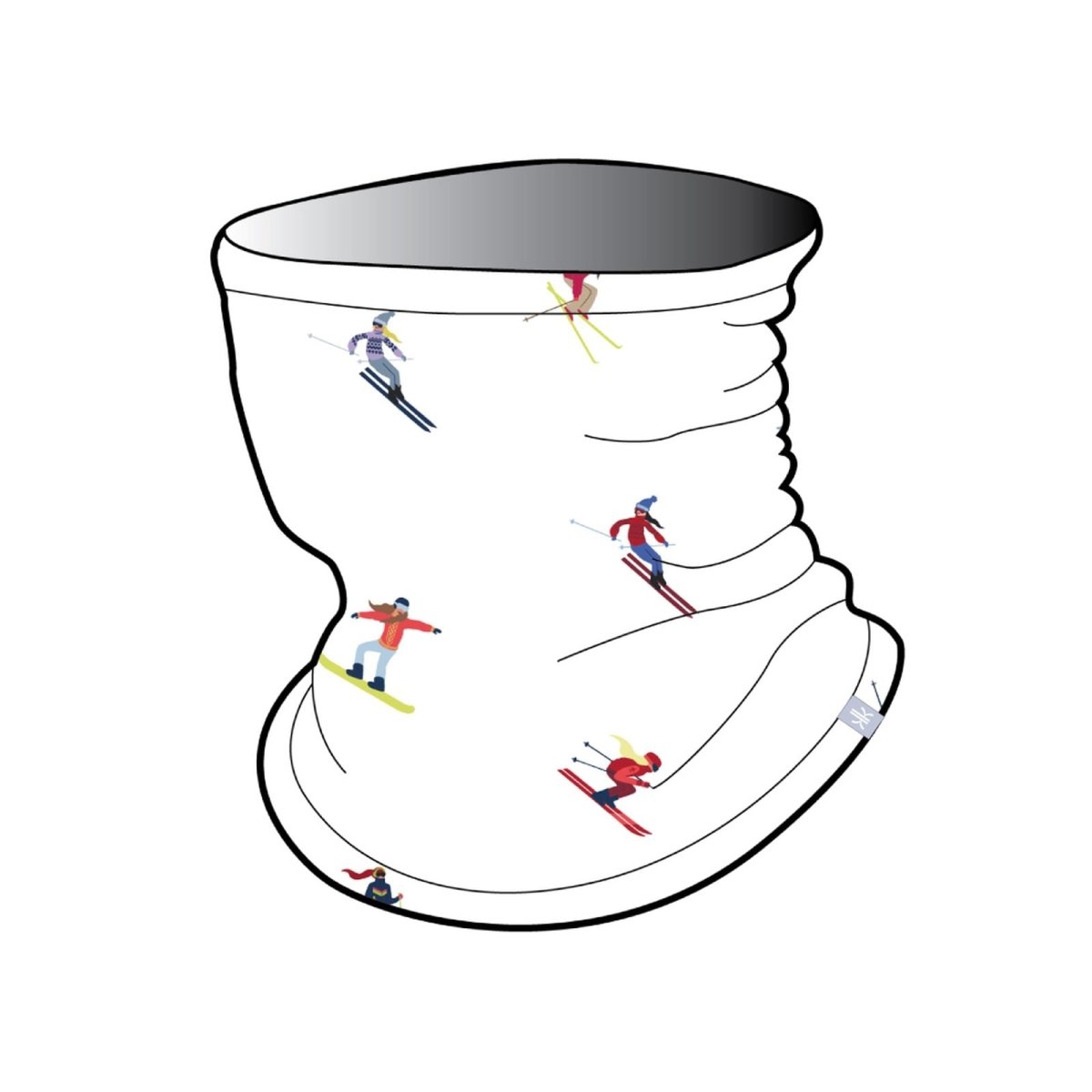 Krimson Klover - Illustrated Gaiter Schlauchschal Damen - multi skiers white - KK-F25902-986-OS - Sportbrands24