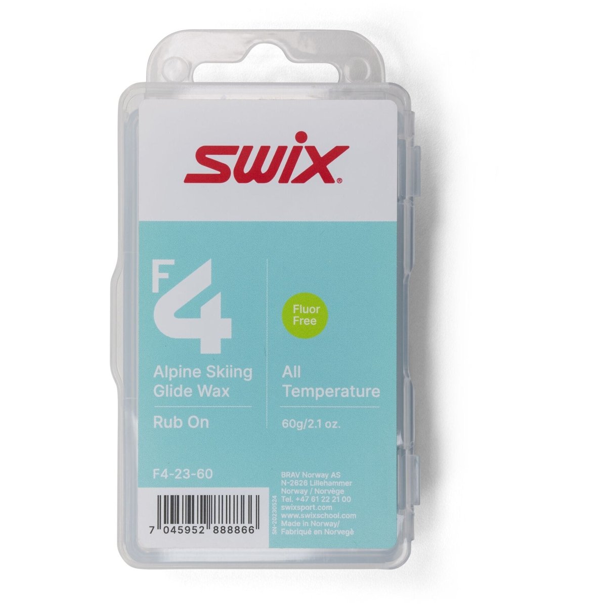 Swix - F4 Glidewax Rub - on w/cork Gleitwachs - f4 glidewax rub - on w/cork 60g - SX-F4-23-60 - Sportbrands24