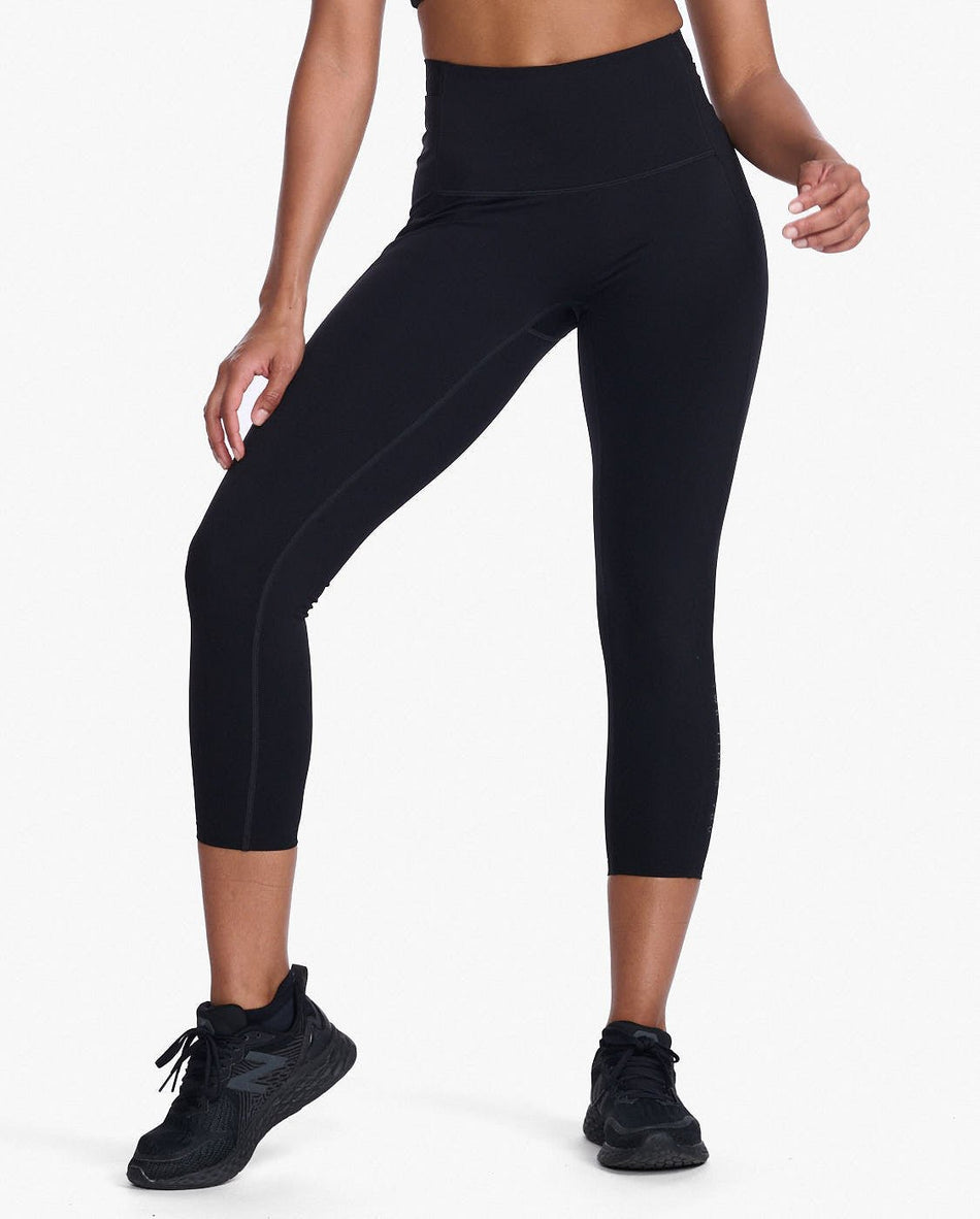 2XU - Form Stash Hi - Rise Compression 7/8 Tights Damen - black/black - 2X - WA6908B - BLK/BLK - XXS - Sportbrands24