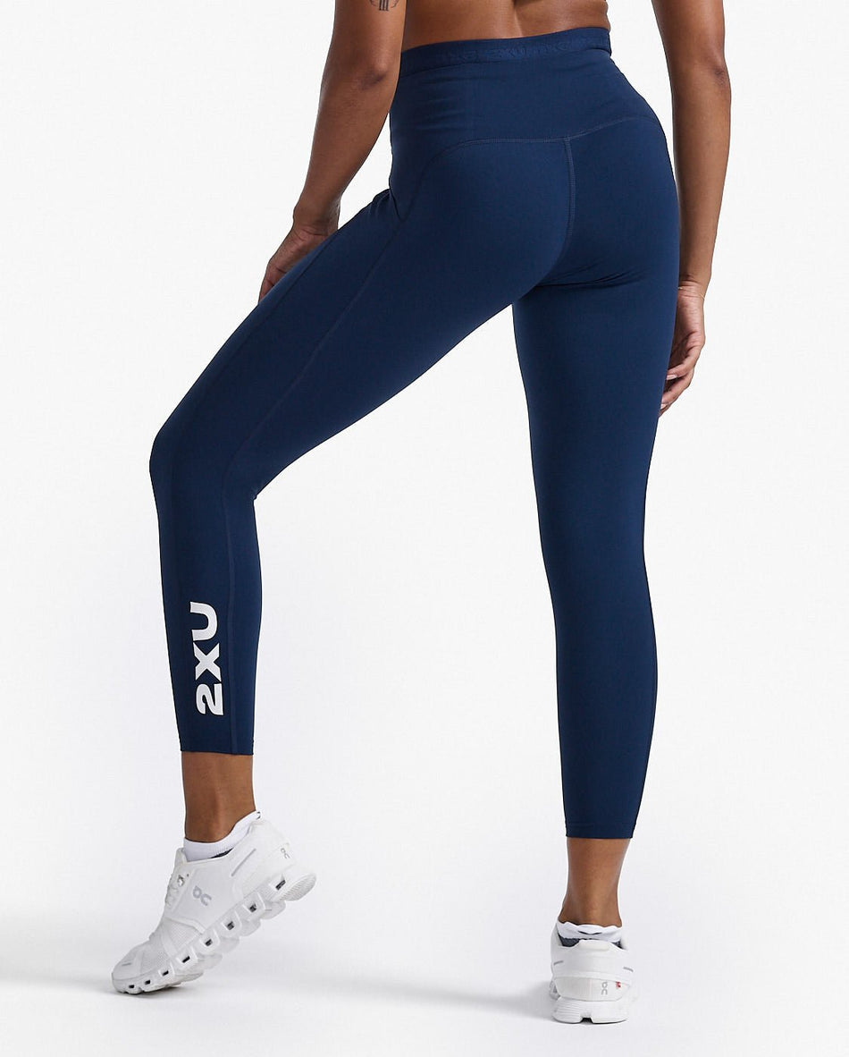 2XU - Form Stash Hi - Rise Compression 7/8 Tights Damen - midnight/white - 2X - WA6908B - MDN/WHT - XXS - Sportbrands24