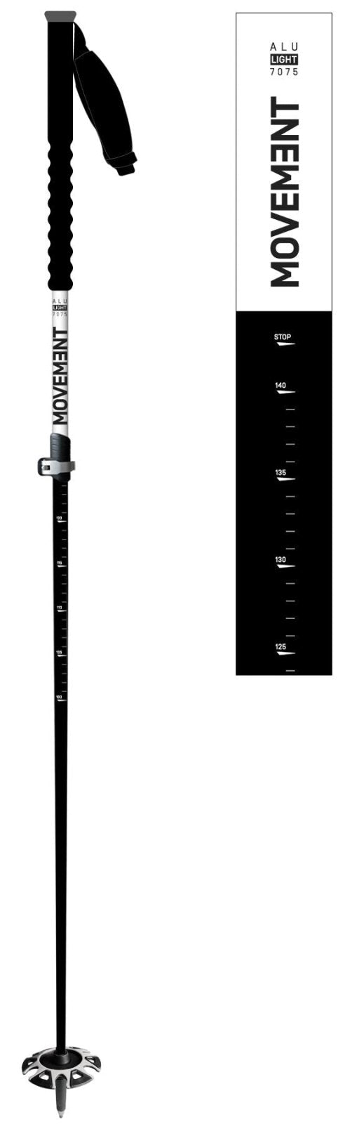 Movement - FREESKI ALU 2 Skistöcke - MOV - D - 21320BKWT - Sportbrands24
