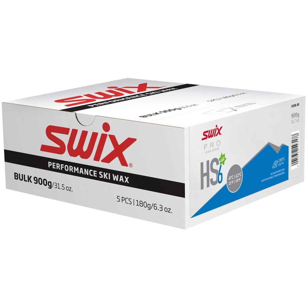 Swix - HS6 Blue, - 6°C/ - 12°C Gleitwachs - HS6 Blue - 6°C/ - 12°C, 900g - SX-HS06-90 - Sportbrands24