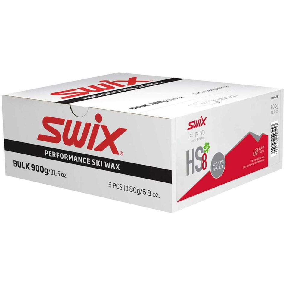 Swix - HS8 Red, - 4°C/+4°C Gleitwachs - HS8 Red - 4°C/+4°C, 900g - SX-HS08-90 - Sportbrands24