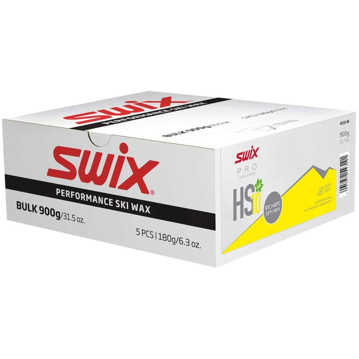 Swix - HS10 Yellow, 0°C/+10°C Gleitwachs - HS10 Yellow 0°C/+10°C, 900g - SX-HS10-90 - Sportbrands24