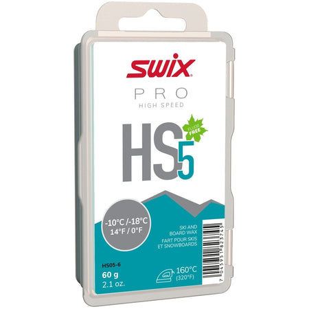 Swix - HS5 Turquoise, - 10°C/ - 18°C Gleitwachs - HS5 Turquoise - 10°C/ - 18°C, 60g - SX-HS05-6 - Sportbrands24