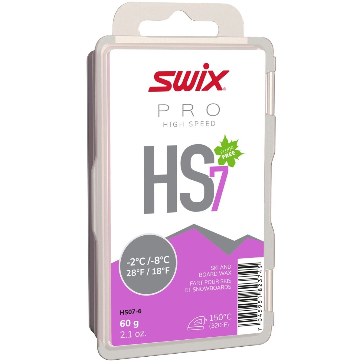 Swix - HS7 Violet, - 2°C/ - 8°C Gleitwachs - HS7 Violet - 2°C/ - 8°C, 60g - SX-HS07-6 - Sportbrands24