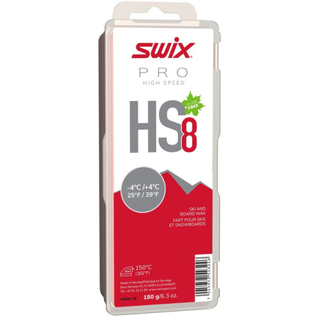Swix - HS8 Red, - 4°C/+4°C Gleitwachs - HS8 Red - 4°C/+4°C, 180g - SX-HS08-18 - Sportbrands24