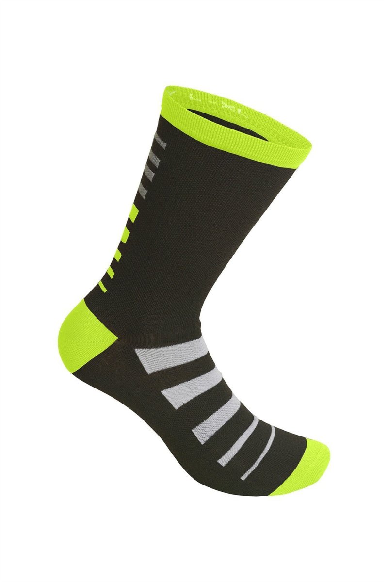 RH+ - Zero Merino Sock 20 Radsocke - black/acid lime/white - RHB-ICX9190-96A-S/M - Sportbrands24