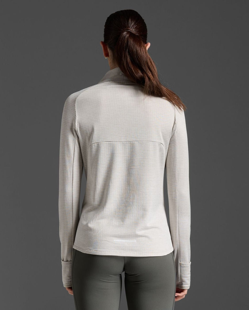 2XU - Ignition 1/4 Zip Longsleeve Damen - moon/white reflective - 2X - WR6834A - MNG/WRF - XS - Sportbrands24