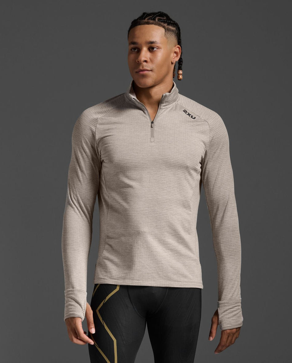 2XU - Ignition 1/4 Zip Longsleeve Herren - carbon/black reflective - 2X - MR7318A - CAR/BRF - S - Sportbrands24