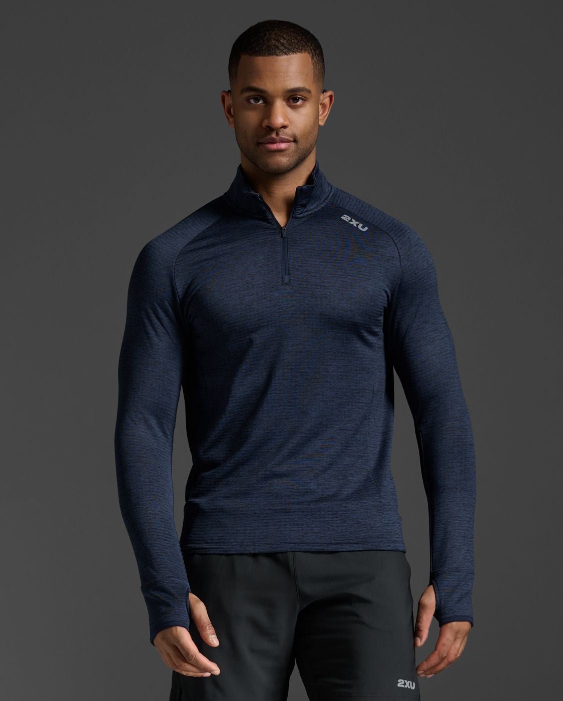 2XU - Ignition 1/4 Zip Longsleeve Herren - midnight/silver reflective - 2X - MR7318A - MDN/SRF - S - Sportbrands24