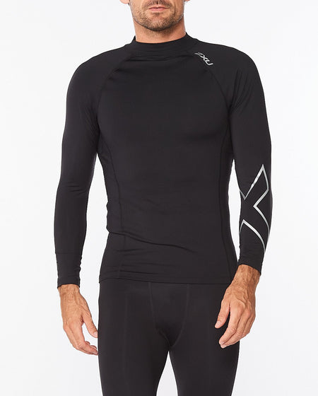 2XU - Ignition Compression Long Sleeve Herren - black/silver - 2X - MA6404A - BLK/SIL - S - Sportbrands24