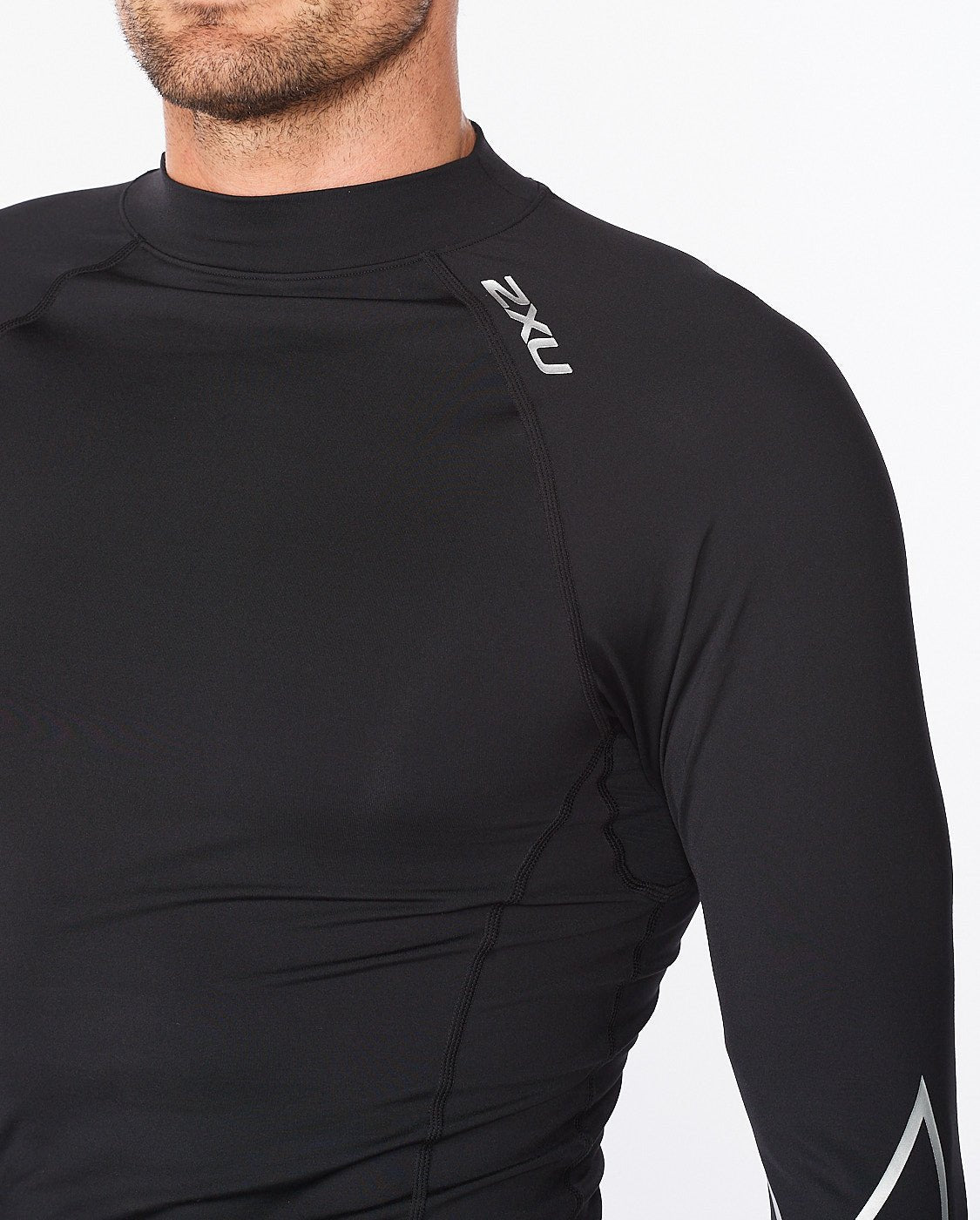 2XU - Ignition Compression Long Sleeve Herren - black/silver - 2X - MA6404A - BLK/SIL - S - Sportbrands24