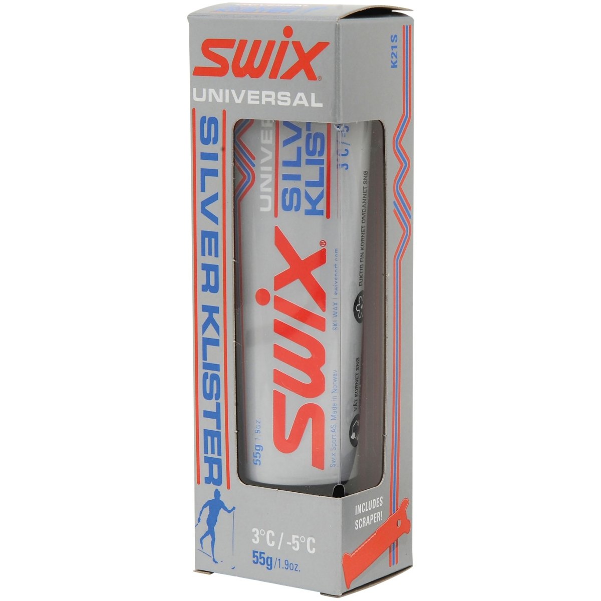 Swix - K21S Universal Silver Klister - 5°C to +3°C - K21S Universal Silver Klister - 5°C to +3°C, 55g - SX-K21S - Sportbrands24
