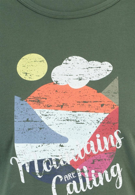 Krimson Klover - Alia Graphic Shortsleeve Top Damen - Mountains - KK-1930-374-S - Sportbrands24