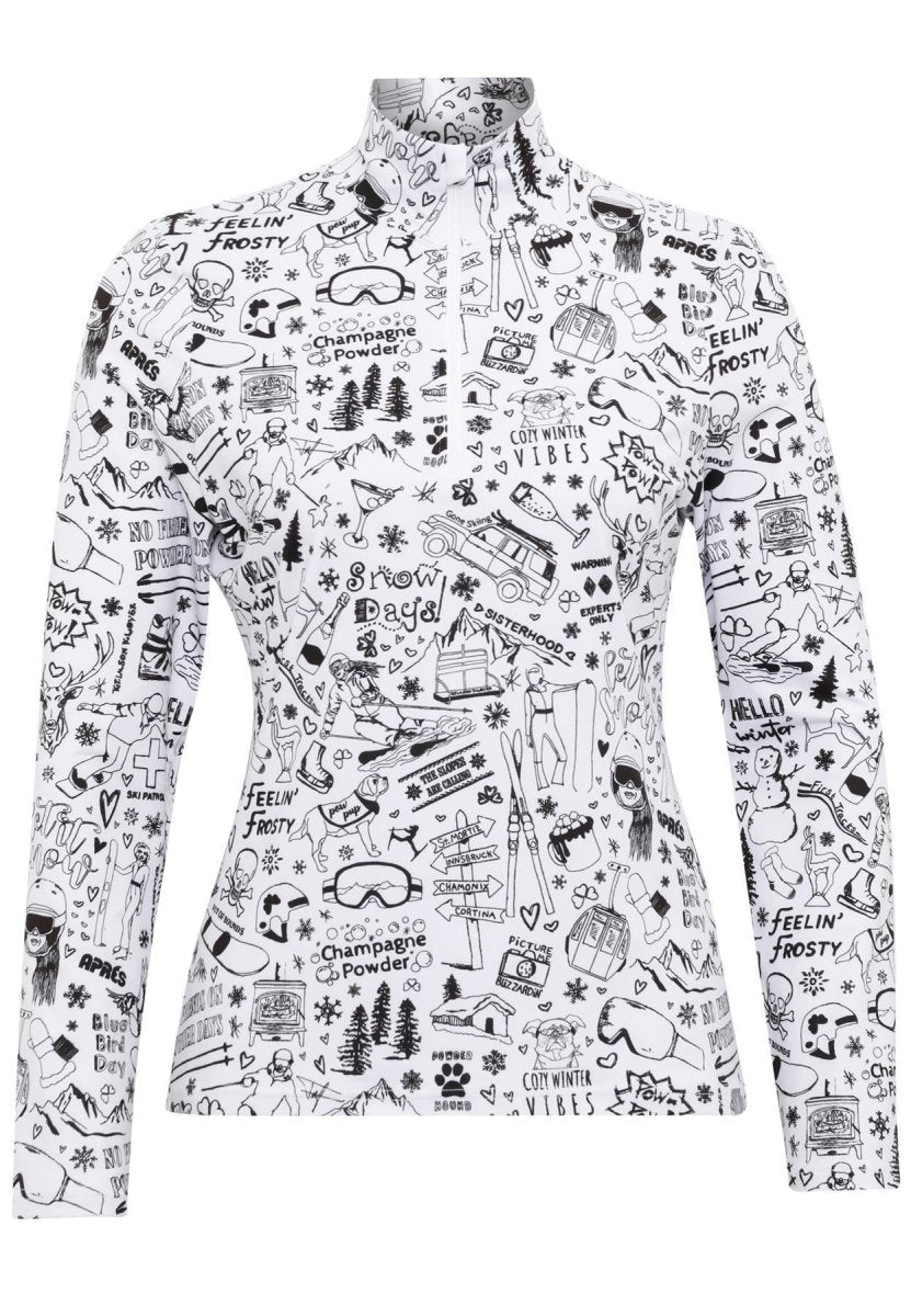 Krimson Klover - Graffiti Top Baselayer - Top Damen - white - KK-F24818-957-XS - Sportbrands24