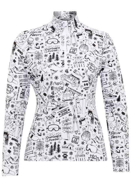 Krimson Klover - Graffiti Top Baselayer - Top Damen - white - KK-F24818-957-XS - Sportbrands24