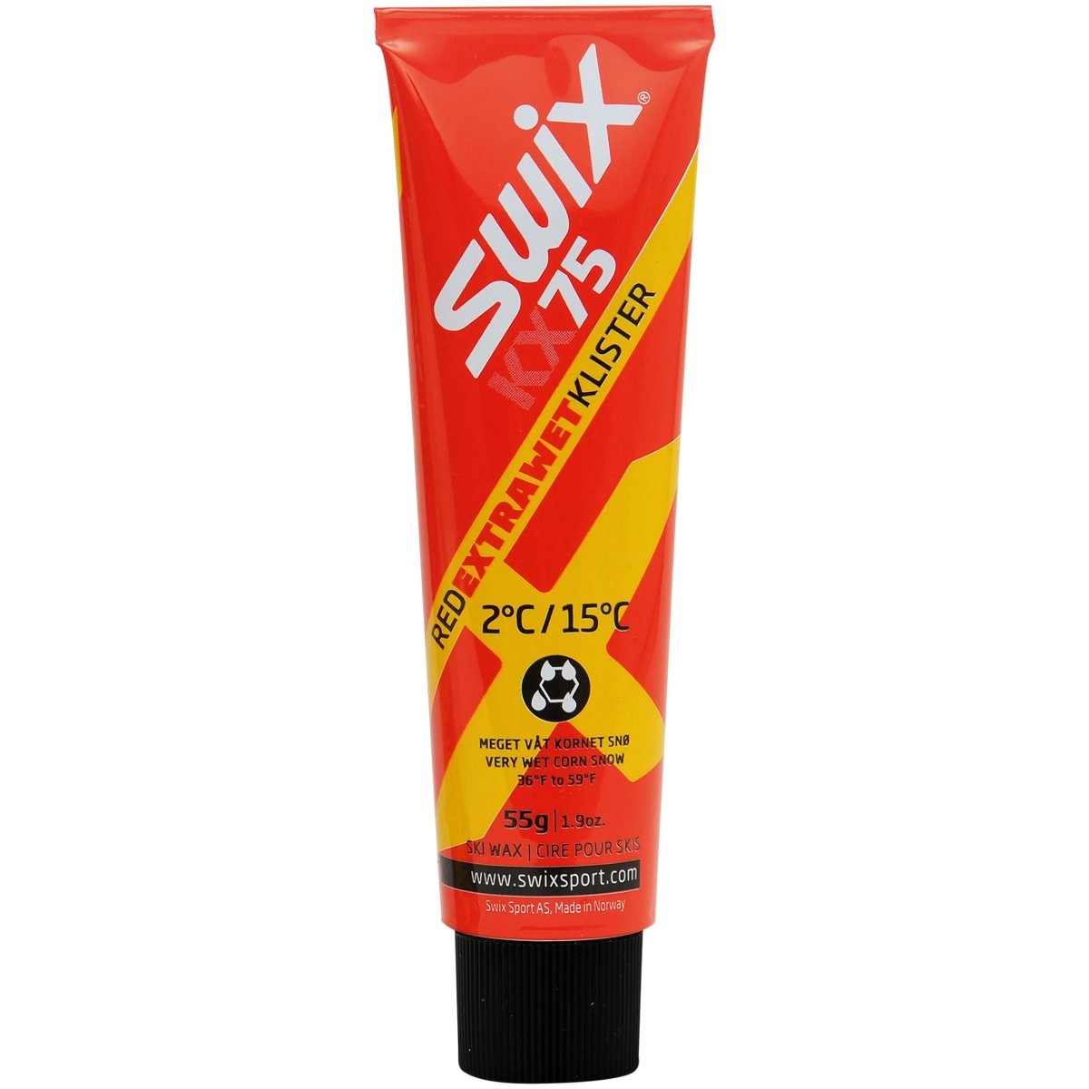 Swix - KX75 Red Extra Wet Klister +2°C to +15°C - KX75 Red Extra Wet Klister +2°C to +15°C, 55g - SX-KX75 - Sportbrands24