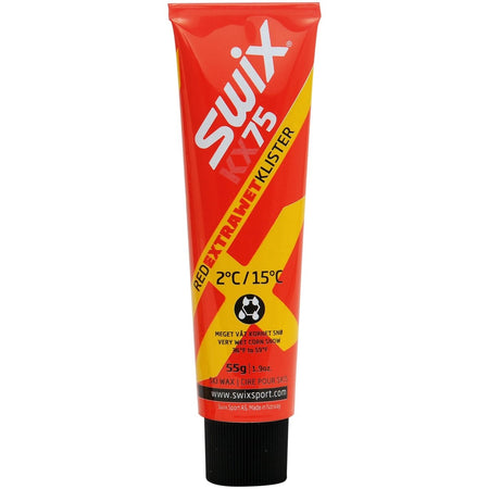 Swix - KX75 Red Extra Wet Klister +2°C to +15°C - KX75 Red Extra Wet Klister +2°C to +15°C, 55g - SX-KX75 - Sportbrands24