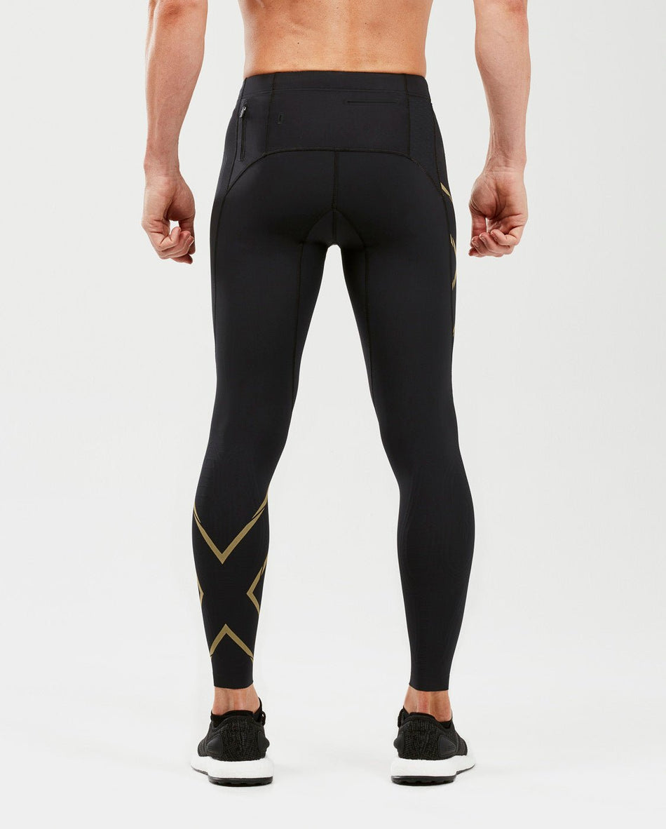 2XU - Light Speed Compression Tights Herren - black/gold reflective - 2X - MA5305B - BLK/GRF - S - Sportbrands24