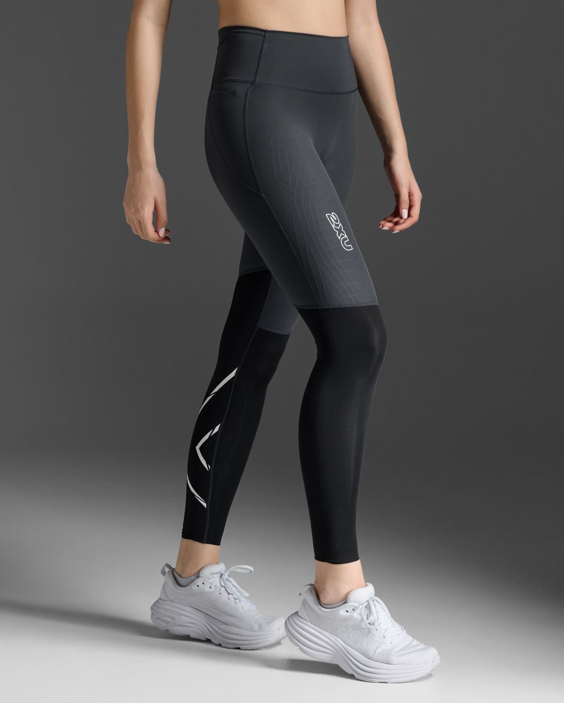 2XU - Light Speed React Hi - Rise Compression Tight Tights Damen - black/white reflective - 2X - WA7101B - BLK/WRF - XS - Sportbrands24