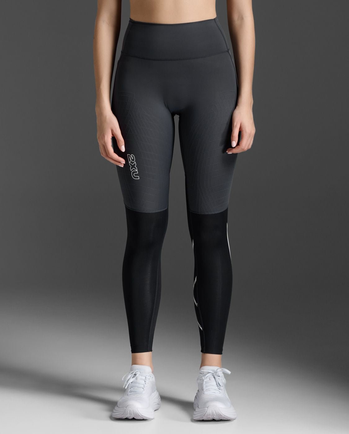 2XU - Light Speed React Hi - Rise Compression Tight Tights Damen - black/white reflective - 2X - WA7101B - BLK/WRF - XS - Sportbrands24