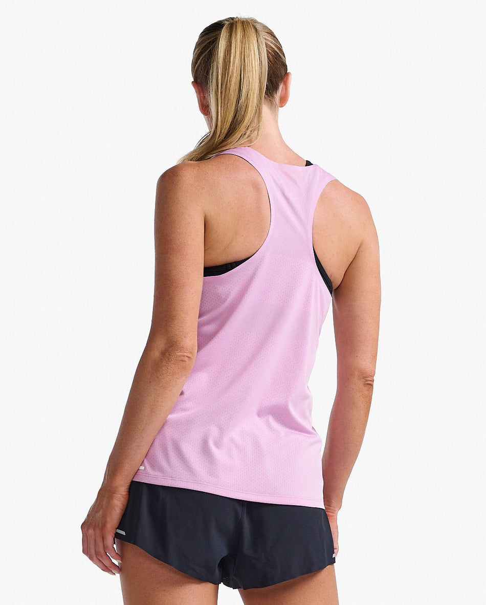 2XU - Light Speed Tech Singlet Tanktop Damen - pastel pink/white reflective - 2X - WR7153A - PTP/WRF - XS - Sportbrands24