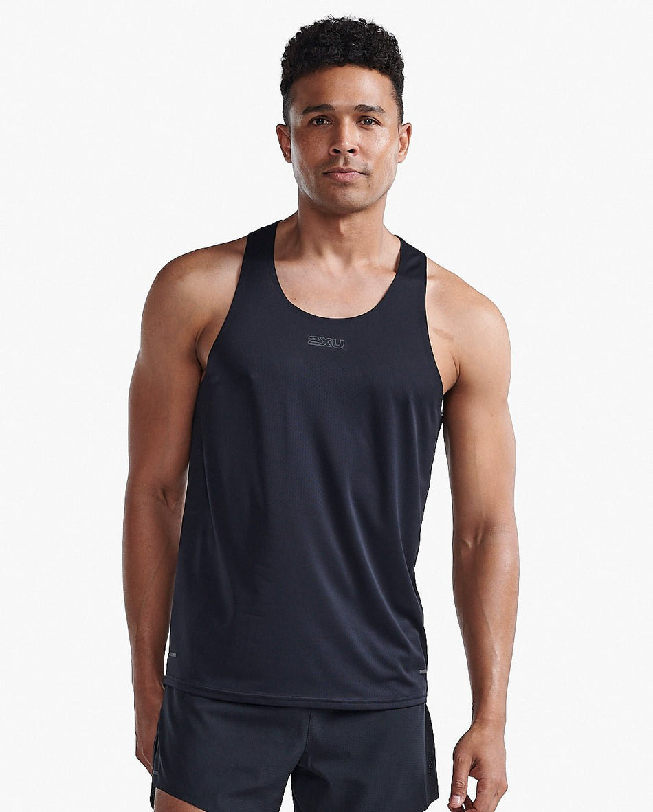 2XU - Light Speed Tech Singlet Tanktop Herren - black/black reflective - 2X - MR7151A - BLK/BRF - XS - Sportbrands24