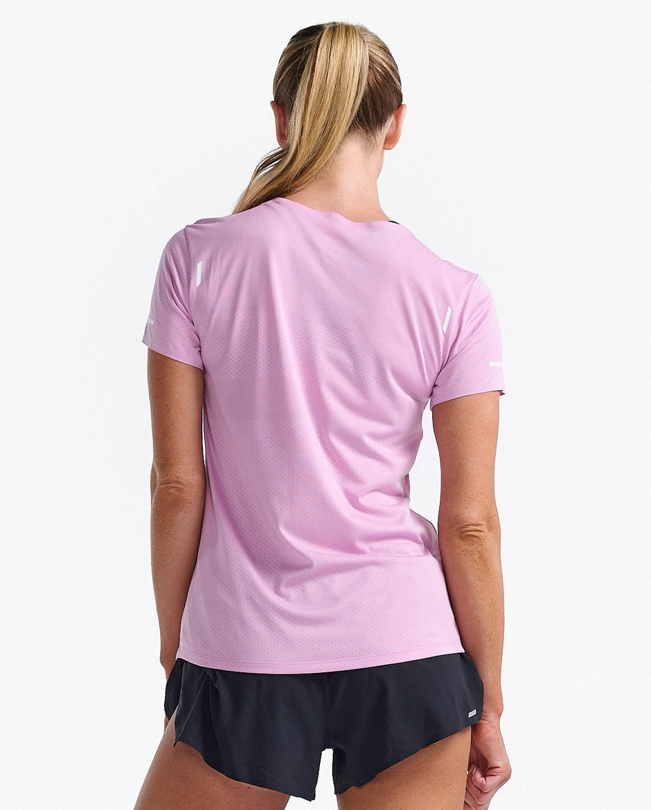 2XU - Light Speed Tech Tee T-Shirt Damen - pastel pink/white reflective - 2X - WR7152A - PTP/WRF - XS - Sportbrands24