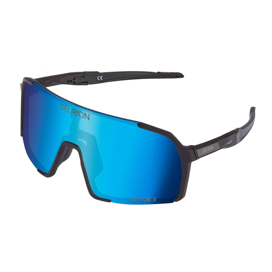 Delayon Eyewear - Line Tracer Sportbrille - Matte Black/Saphire VLT 17 - DL - C3 - 21 - 21123 - Sportbrands24