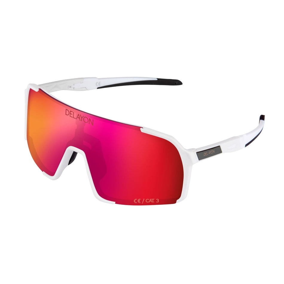 Delayon Eyewear - Line Tracer Sportbrille - Matte White/Red VLT 18 - DL - C3 - 21 - 21231 - Sportbrands24